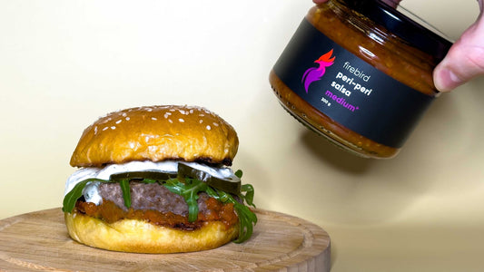 Lamb Burger with Firebird Peri-Peri Salsa - The Melbourne Condiment Company